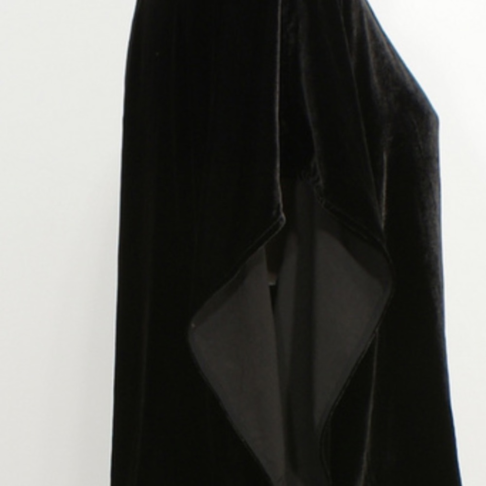 Black Velvet Kimono Sleeve Ballet Neck Top XS/TP - Picture 5 of 5